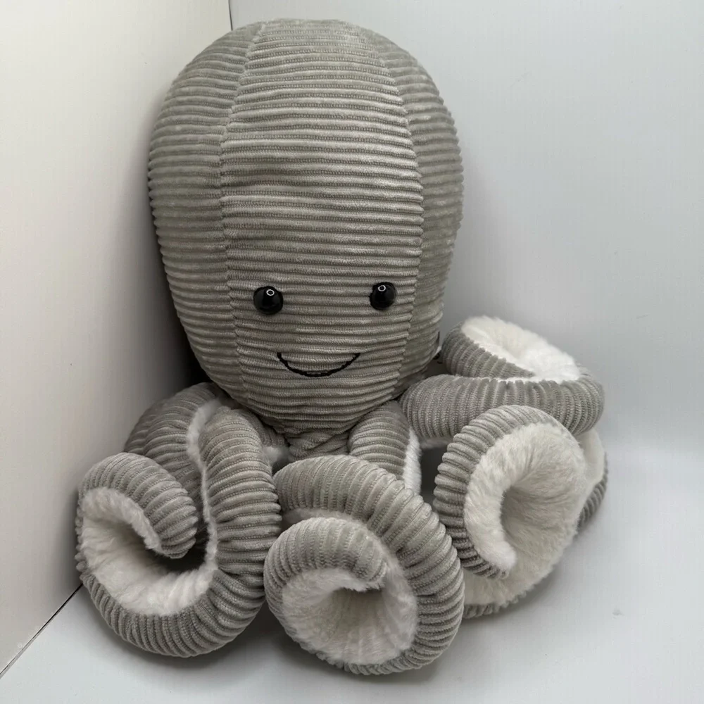 Gray Plush Bean Bag Octopus Toy‎